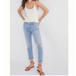 AGOLDE Toni Ripped Knee Straight Leg Jeans - Size 27